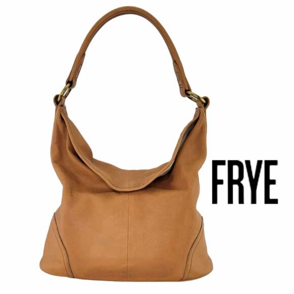 Frye Handbags - FRYE Madison Leather Hobo Bag - Tan